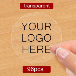 96 pieces transparent custom stickers